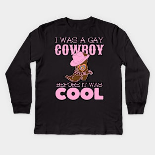 Gay Cowboy, Lgbtq Kids Long Sleeve T-Shirt